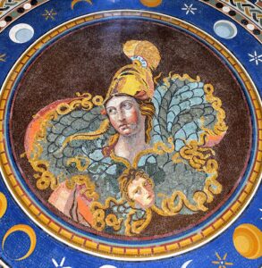 Mosaik der griechischen Göttin Athena