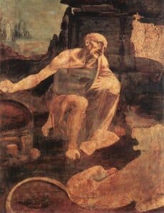 Der heilige Hieronymus in der Wildnis von Leonardo da Vinci