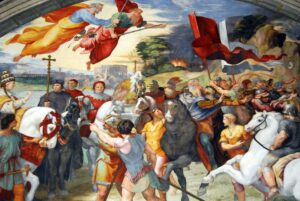Die Begegnung des Papstes mit Attila dem Hunnen - Stanzen des Raffael - Vatikanische Museen