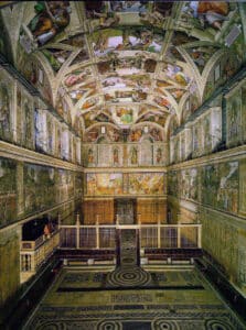 Die Sixtinische Kapelle, Vatikanstadt. Bildnachweis - Snowdog bei der italienischen Wikipedia.