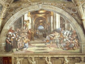 Raffael - Die Vertreibung des Heliodorus aus dem Tempel - Stanzen des Raffael - Vatikanische Museen