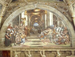 Raffael - Die Vertreibung des Heliodorus aus dem Tempel - Stanzen des Raffael - Vatikanische Museen