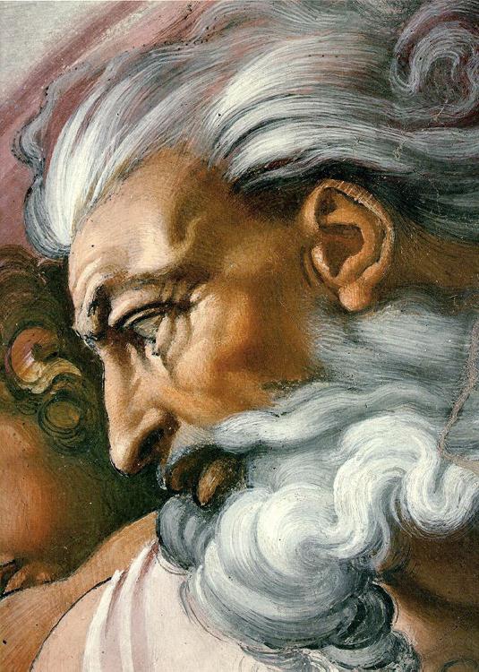 Die Erschaffung Adams von Michelangelo - Gott